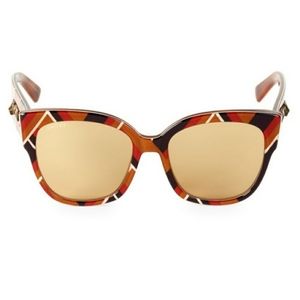 GUCCI 55MM SQUARE SUNGLASSES.